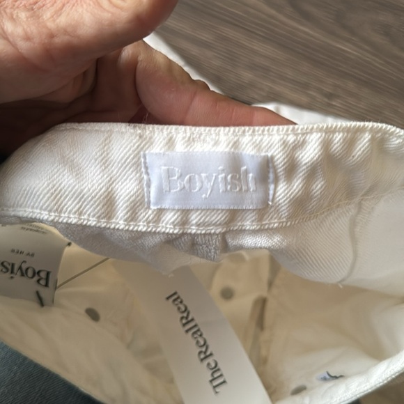 Boyish BY HER white Buttonfly denim jeans size 26 Bailey in Vertigo cut 0295 - Picture 14 of 16